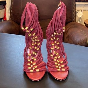 Burgundy heels for sale